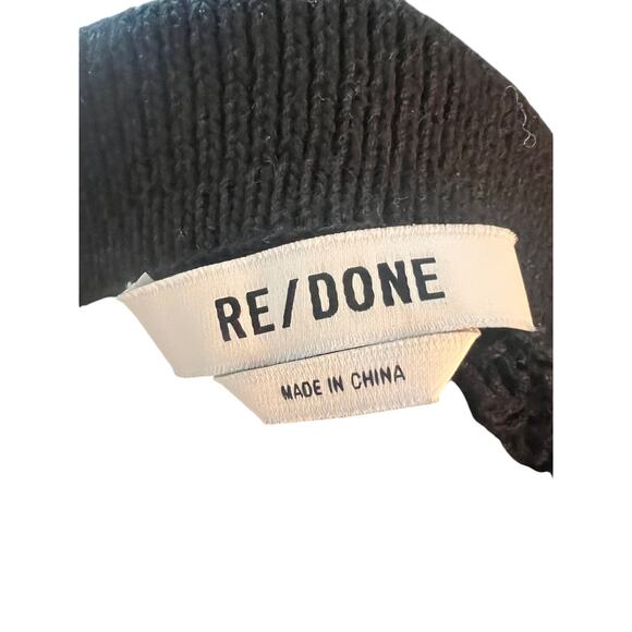 RE/DONE Black Crochet Mesh Polo Cardigan Women’s Size L - Picture 8 of 13